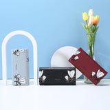 WEICHEN Flower Print Long Wallet Women PU Leather Female Wallets