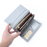 WEICHEN Flower Print Long Wallet Women PU Leather Female Wallets