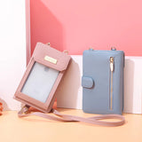 Transparent Touchable Cell Phone Pocket Shoulder Bags For Women Ladies