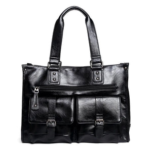 Men's Leather Laptop Bag Office Briefcase Handbag