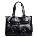 Men's Leather Laptop Bag Office Briefcase Handbag