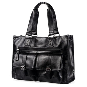 Men's Leather Laptop Bag Office Briefcase Handbag