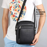 WEIXIER Casual Men Crossbody Bags Pu Leather Messenger Bag Men Handbag