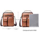 Men Briefcase Bag High Business Famous Leather Shoulder Messenger Bags 13.3 inch