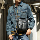 Men Briefcase Bag High Business Famous Leather Shoulder Messenger Bags 13.3 inch