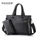 Men's Leather Briefcase Laptop Bag Office Tote Handbag