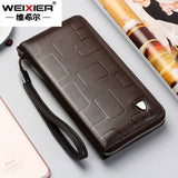 Men's Leather Clutch Cellphone Wallet