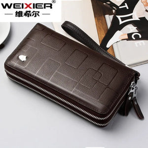 Men's Leather Clutch Cellphone Wallet