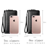 Men's Leather Clutch Cellphone Wallet