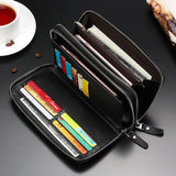 Men's Leather Clutch Cellphone Wallet