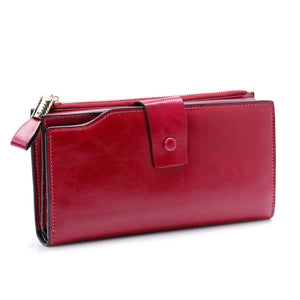 Clutch Women's Leather Wallet Long Purse Cardholder Zip Phone Money Bags 8236
