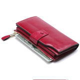 Clutch Women's Leather Wallet Long Purse Cardholder Zip Phone Money Bags 8236