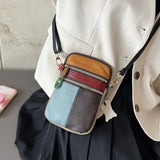 Mini Shoulder Bag Crossbody Leather Zipper Wrist Purse Female Pouch