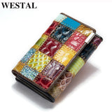Crocodile Pattern Leather Wallet for Women