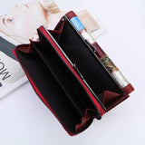 Women's Leather Clutch Wallet Phone Money Bag