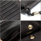 Men's Long Leather Zip Wallet Clutch Phone Money Bag