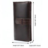 Men's Leather Zipper Wallet Business Money Bag 6018