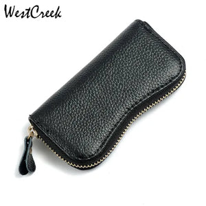 Litchi Leather Key Wallet with 6 Key Hooks