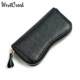 Litchi Leather Key Wallet with 6 Key Hooks