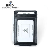 1st Layer Cowhide Credit Card Wallet Oil Wax Leather RFID Dollar Clip