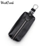 Leather Car Key Holder Wallet Men Housekeeper Keys Keychain Women Vintage