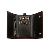 Leather Carbon Fiber RFID Key Holder Organizer Pouch Key Wallets