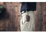 Leather Vintage Zipper Key Wallets Men Women Small Housekeeper Holder