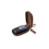 Leather Vintage Zipper Key Wallets Men Women Small Housekeeper Holder