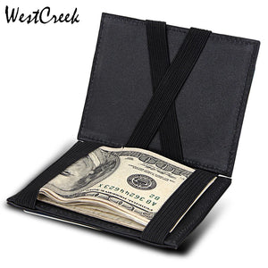 Leather Mini Short Magic Wallets Cardholder