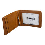 Leather RFID Retro Minimalist Wallets Casual Money Clip Wallet