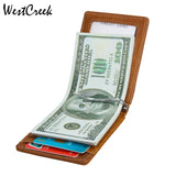 Leather RFID Retro Minimalist Wallets Casual Money Clip Wallet