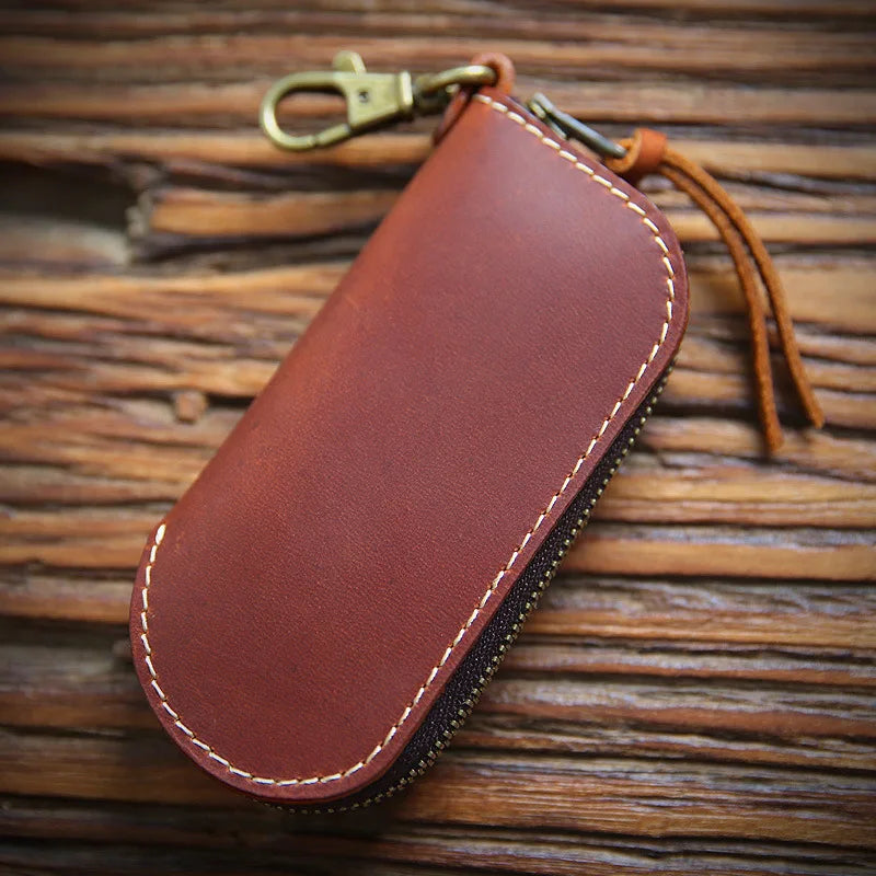 Leather Vintage Unisex Key Wallets Organizer