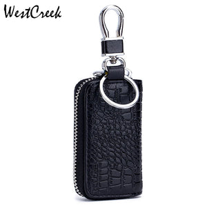 Crocodile Pattern Key Wallet with Keychain