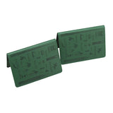 City Pattern Passport Holder Green PU Leather