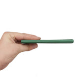 City Pattern Passport Holder Green PU Leather