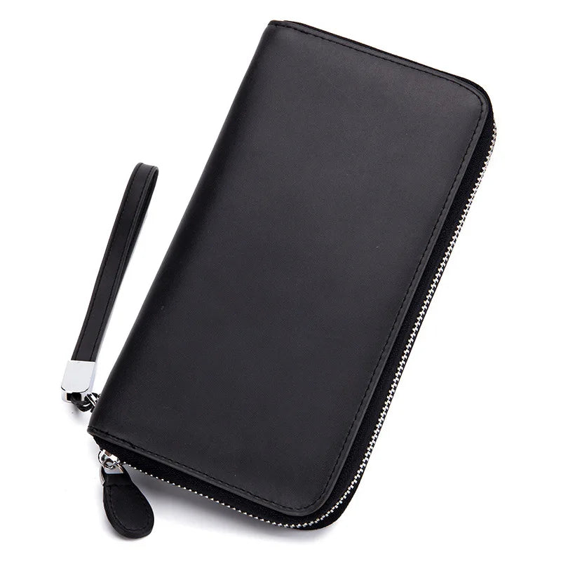 RFID Leather Passport Travel Wallets Clutch Bag