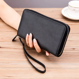 RFID Leather Passport Travel Wallets Clutch Bag