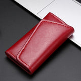 Soft Leather Minimalist Key Holder Vintage Housekeeper Keychain Wallet
