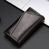 Soft Leather Minimalist Key Holder Vintage Housekeeper Keychain Wallet