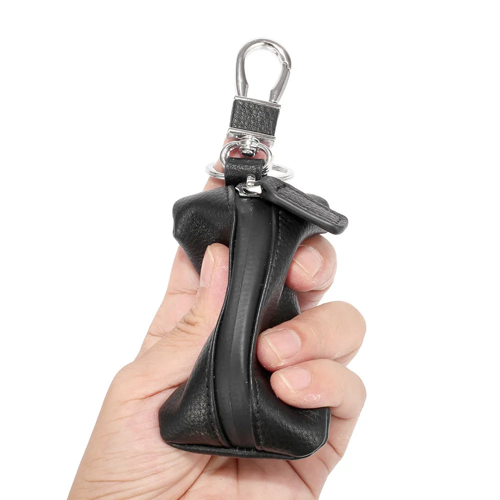 Soft Leather Waterproof Key Wallets Men Women Vintage Keychain