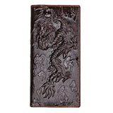 Chinese Dragon Pattern Leather Men's Wallets High Quality Purse
