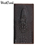 Crocodile Head Pattern Leather Men's Wallet