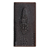 Crocodile Head Pattern Leather Men's Wallet
