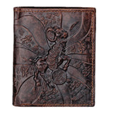 Goats Pattern Leather Men's Wallets High Real Leather Man Purse