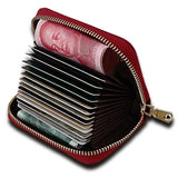 Unisex RFID Zipper Card Holder Large Capacity Organ ID