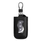Oval Cowhide Car Key Organizer with Hardware Hook