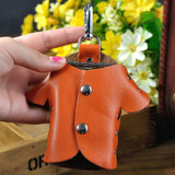 Split Leather Buckle Small Key Wallet Holder Case Key Clip Storage Bag