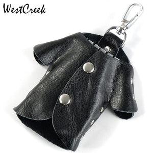 Split Leather Buckle Small Key Wallet Holder Case Key Clip Storage Bag