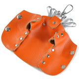 Split Leather Buckle Small Key Wallet Holder Case Key Clip Storage Bag