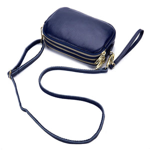 Three-layer Soft Leather Women Crossbody Handb